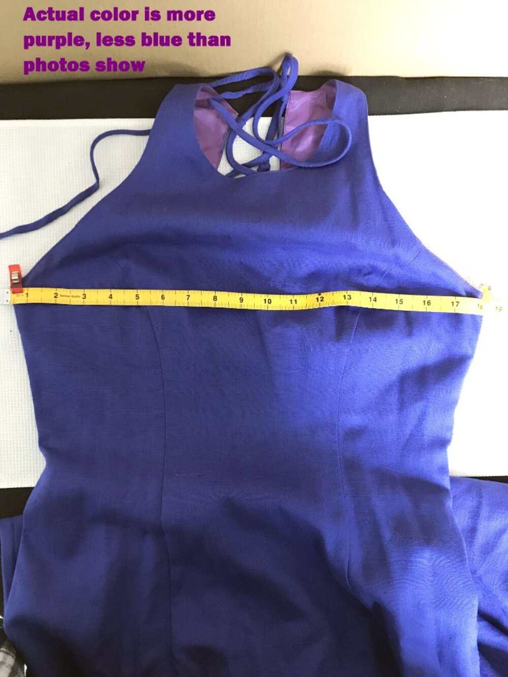 Vintage Jessica Howard Purple Midi with Lace Up Back & Side Zip, Size 8 - Picture 11 of 15